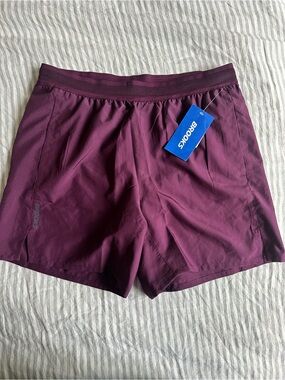 Brooks Men’s Burgundy Athletic Running Shorts